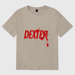Футболка оверсайз мужская Dexter Blood, цвет: миндальный
