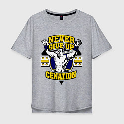 Мужская футболка оверсайз Never Give Up: Cenation