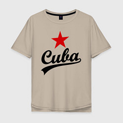 Футболка оверсайз мужская Cuba Star, цвет: миндальный