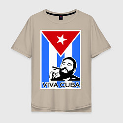 Мужская футболка оверсайз Fidel: Viva, Cuba!