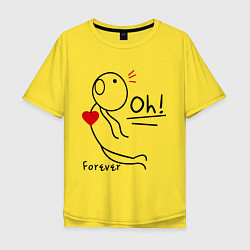 Футболка оверсайз мужская Oh: Forever, цвет: желтый