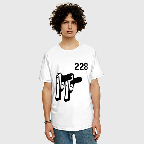 Мужская футболка оверсайз 228 / Белый – фото 3