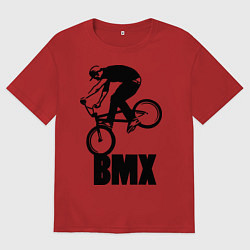 Футболка оверсайз мужская BMX 3, цвет: красный