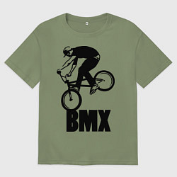 Футболка оверсайз мужская BMX 3, цвет: авокадо