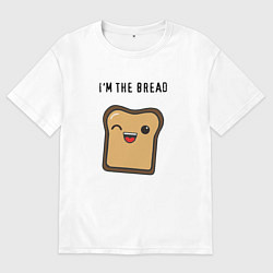Футболка оверсайз мужская Хлебушек, цвет: белый