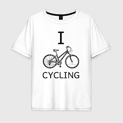 Мужская футболка оверсайз I love cycling