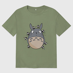 Футболка оверсайз мужская Тоторо, цвет: авокадо