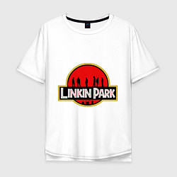 Футболка оверсайз мужская Linkin Park: Jurassic Park, цвет: белый