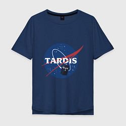 Футболка оверсайз мужская Tardis NASA, цвет: тёмно-синий