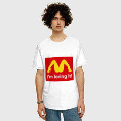 Футболка оверсайз мужская Im lovin it!, цвет: белый — фото 2