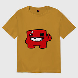 Футболка оверсайз мужская Super Meat Boy, цвет: горчичный