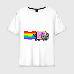 Мужская футболка оверсайз Nyan Cat