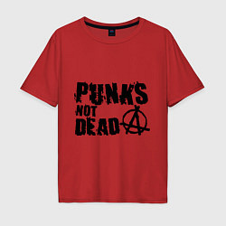 Мужская футболка оверсайз Punks not dead