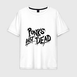 Мужская футболка оверсайз Punks not dead