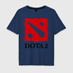 Футболка оверсайз мужская Dota 2: Logo, цвет: тёмно-синий