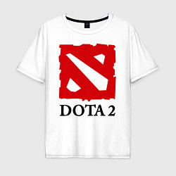 Мужская футболка оверсайз Dota 2: Logo