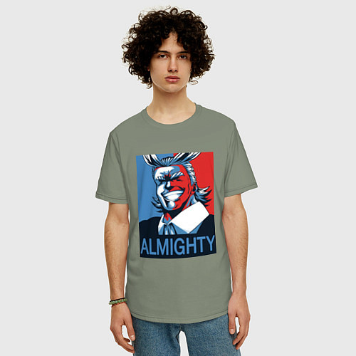 Мужская футболка оверсайз Моя геройская академия / Авокадо – фото 3