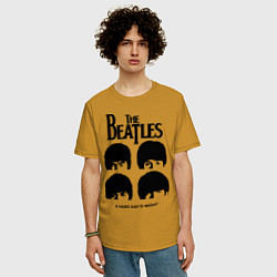 Футболка оверсайз мужская A Hard Days Night, цвет: горчичный — фото 2