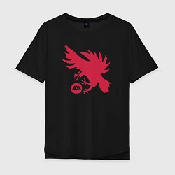 Футболка оверсайз мужская Warlock Eagle, цвет: черный