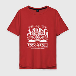 Футболка оверсайз мужская Asking Alexandria: Rock'n'Roll, цвет: красный