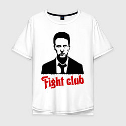 Футболка оверсайз мужская Fight Club: Edward Norton, цвет: белый