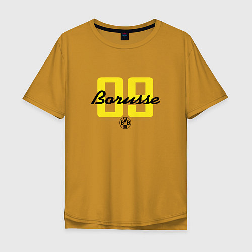 Мужская футболка оверсайз Borusse 09: light / Горчичный – фото 1