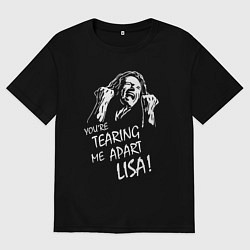 Футболка оверсайз мужская Tearing me apart, цвет: черный