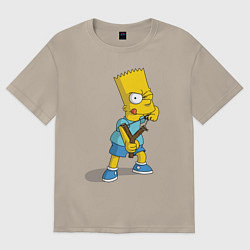 Футболка оверсайз мужская Bart Bully, цвет: миндальный