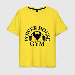 Футболка оверсайз мужская Power House Gym, цвет: желтый