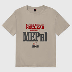 Футболка оверсайз мужская MEPHI, цвет: миндальный