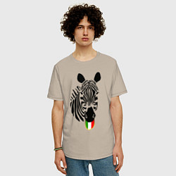 Футболка оверсайз мужская Juventus Zebra, цвет: миндальный — фото 2