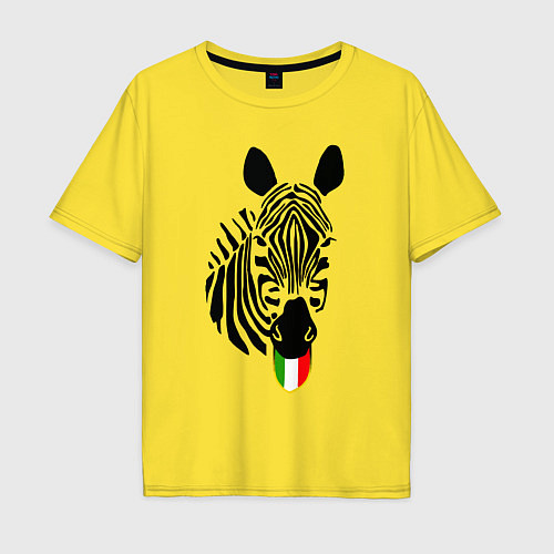 Мужская футболка оверсайз Juventus Zebra / Желтый – фото 1
