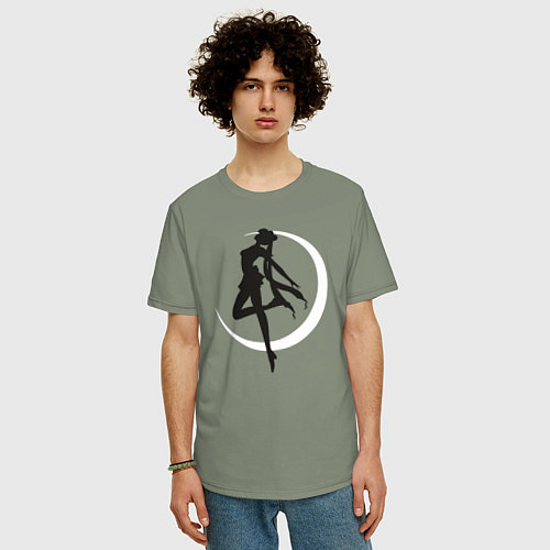 Мужская футболка оверсайз Луна / Авокадо – фото 3