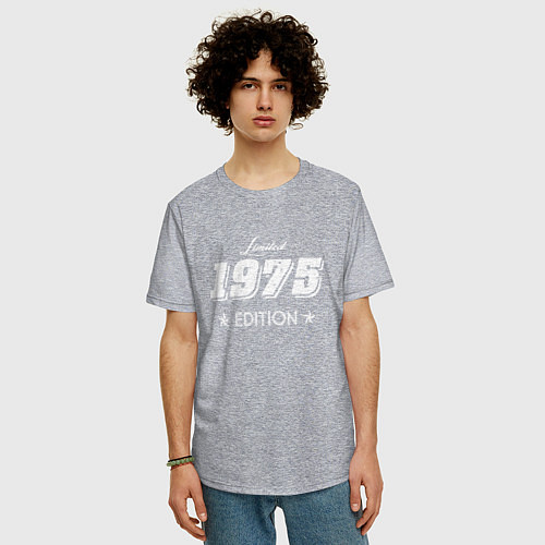 Мужская футболка оверсайз Limited Edition 1975 / Меланж – фото 3