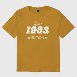 Футболка оверсайз мужская Limited Edition 1983, цвет: горчичный