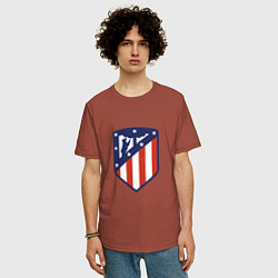 Футболка оверсайз мужская Atletico Madrid, цвет: кирпичный — фото 2