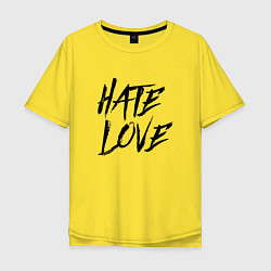 Футболка оверсайз мужская FACE Hate Love, цвет: желтый