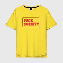 Футболка оверсайз мужская F Society, цвет: желтый