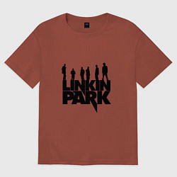 Футболка оверсайз мужская Linkin Park, цвет: кирпичный