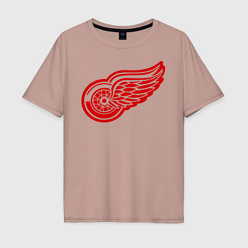 Мужская футболка оверсайз Detroit Red Wings: Pavel Datsyuk / Пыльно-розовый – фото 1