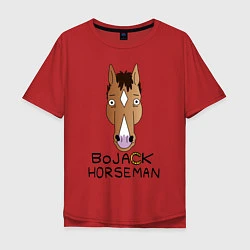 Футболка оверсайз мужская BoJack Horseman, цвет: красный