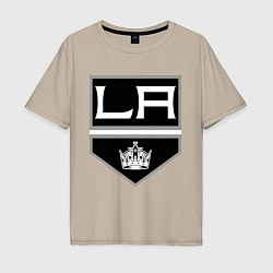 Футболка оверсайз мужская Los Angeles Kings, цвет: миндальный