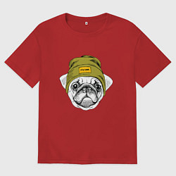 Мужская футболка оверсайз Мопс рэпер