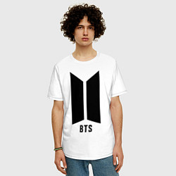 Футболка оверсайз мужская BTS Army, цвет: белый — фото 2