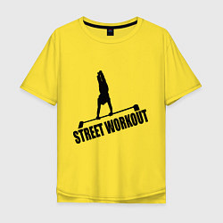 Футболка оверсайз мужская Street WorkOut, цвет: желтый