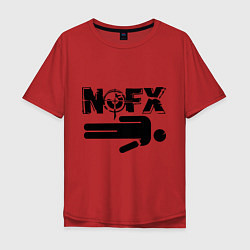 Футболка оверсайз мужская NOFX crushman, цвет: красный