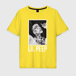 Футболка оверсайз мужская Lil Peep: White Style, цвет: желтый