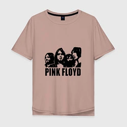 Футболка оверсайз мужская Pink Floyd, цвет: пыльно-розовый