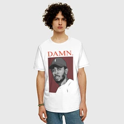 Футболка оверсайз мужская Kendrick Lamar: DAMN, цвет: белый — фото 2