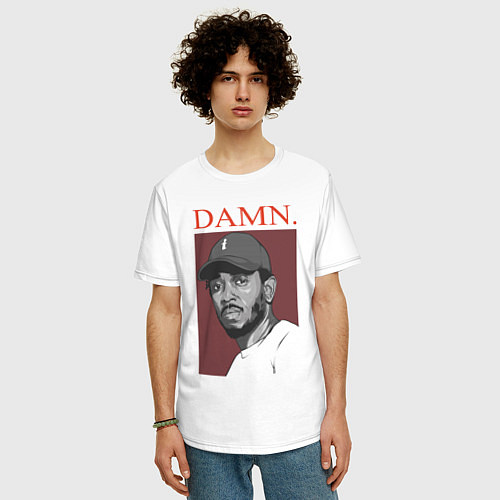 Мужская футболка оверсайз Kendrick Lamar: DAMN / Белый – фото 3